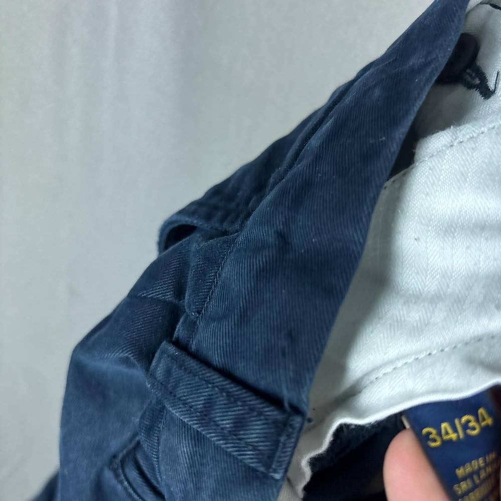 Polo Ralph Lauren Chino Pants Mens 34x32 Navy Blue Straight - Picture 9 of 9